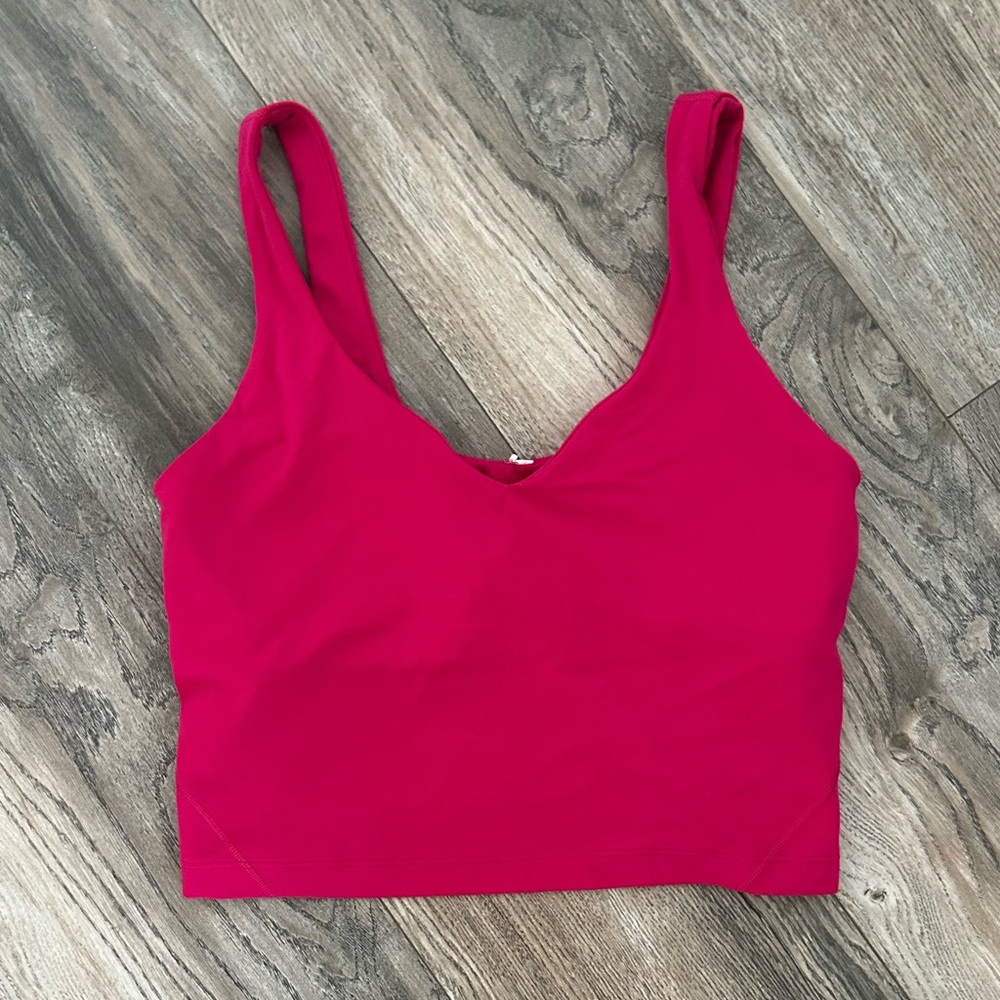 lululemon athletica Hot Pink Crop Tank Top